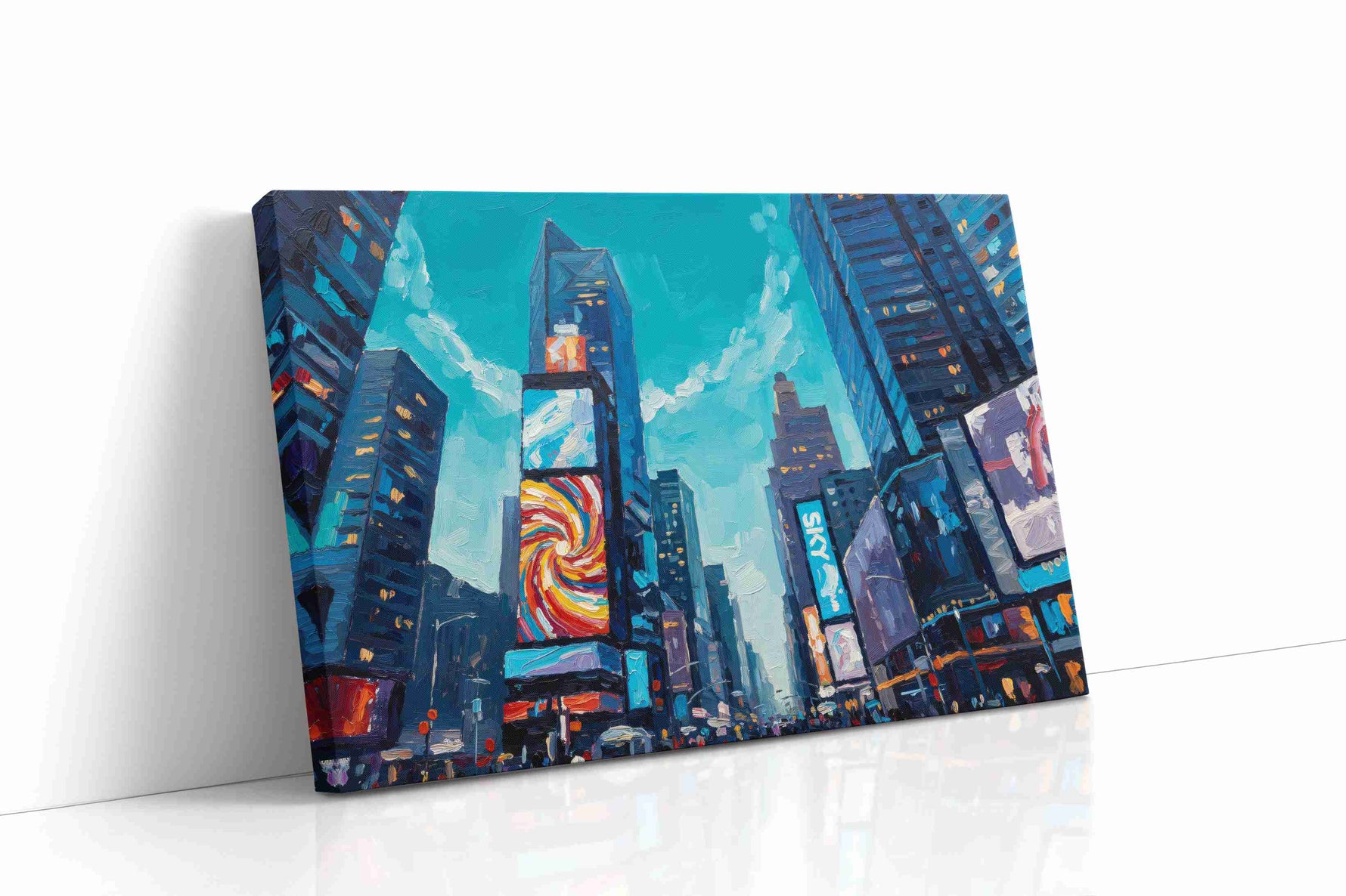 Neon Dreams of the City urban canvas print, gallery-wrapped, ready to hang