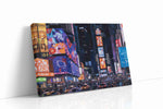 Neon Nights of the City urban canvas print gallery-wrapped landscape canvas studio shot
