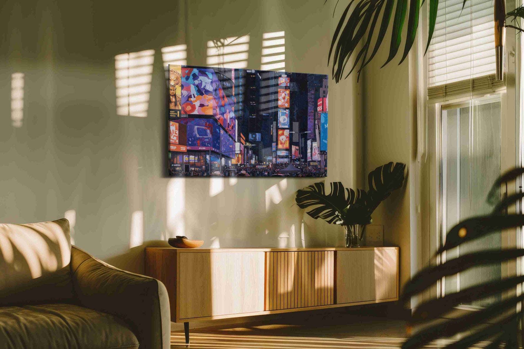Neon Nights of the City – urban canvas wall art, gallery-wrapped, ready to hang