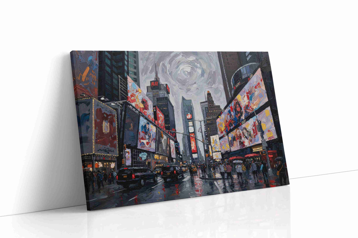 Neon Symphony of the City urban canvas print, gallery-wrapped, ready to hang