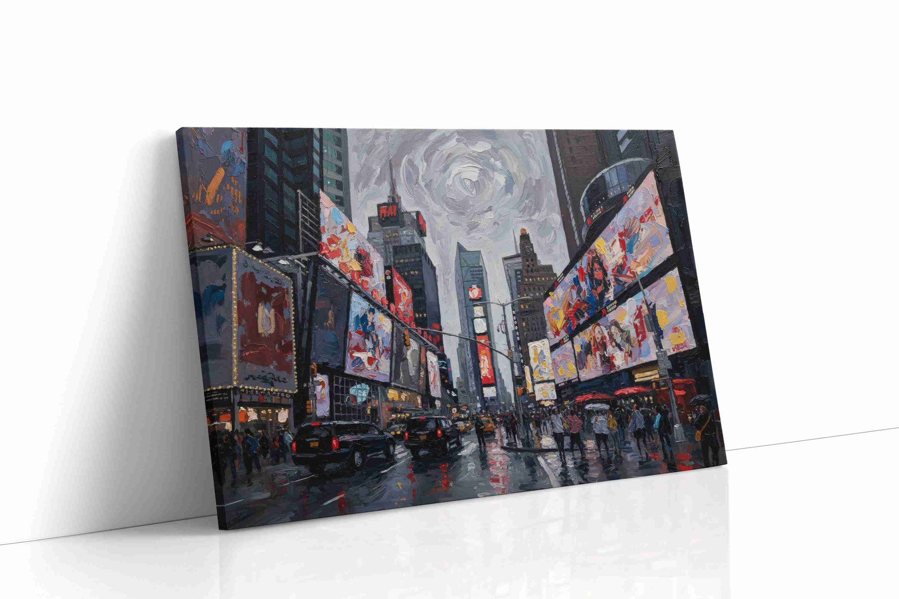 Neon Symphony of the City urban canvas print, gallery-wrapped, ready to hang