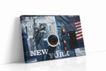 Reflections of New York Mornings urban canvas print gallery-wrapped landscape canvas studio shot