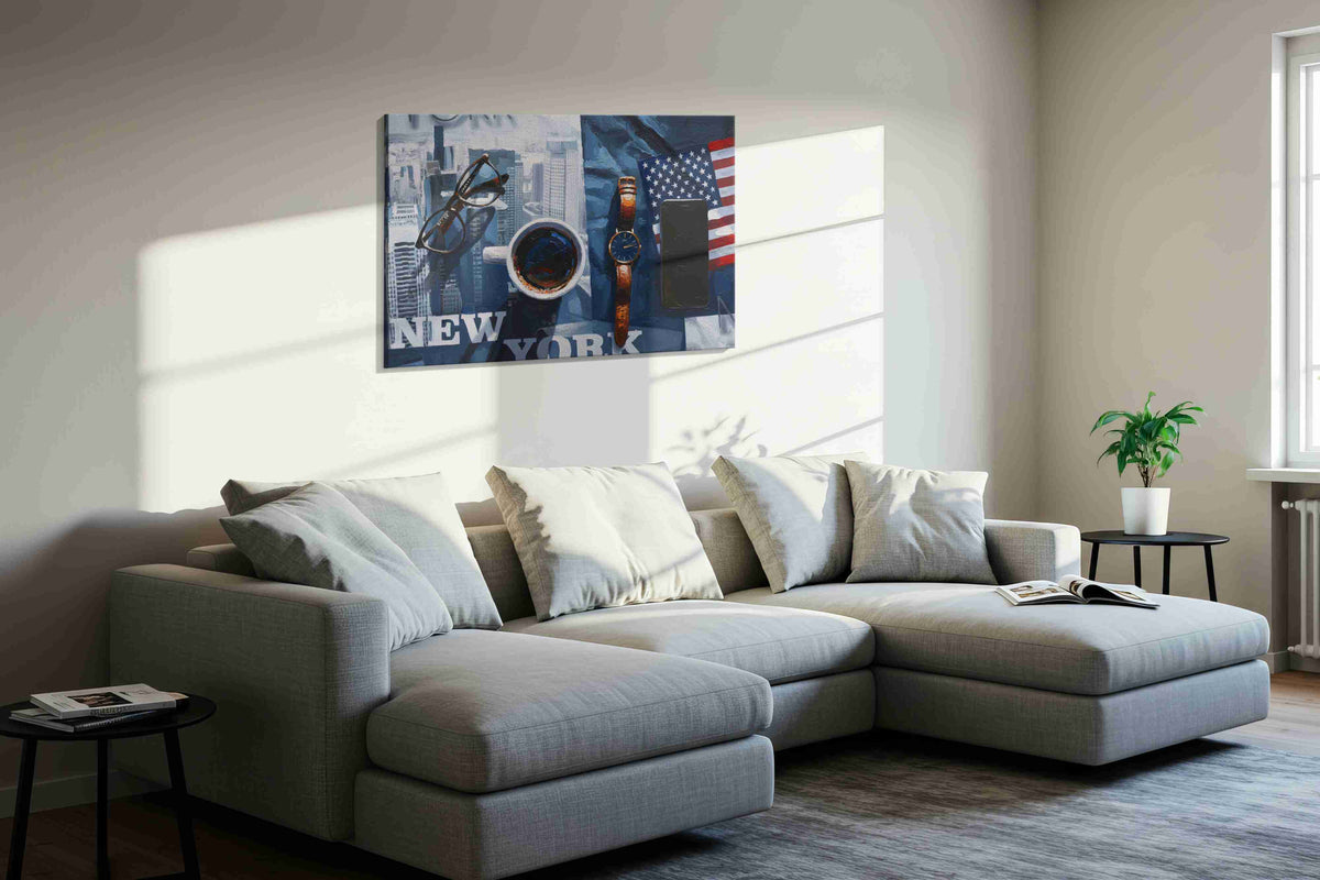Reflections of New York Mornings – urban canvas wall art, gallery-wrapped, ready to hang