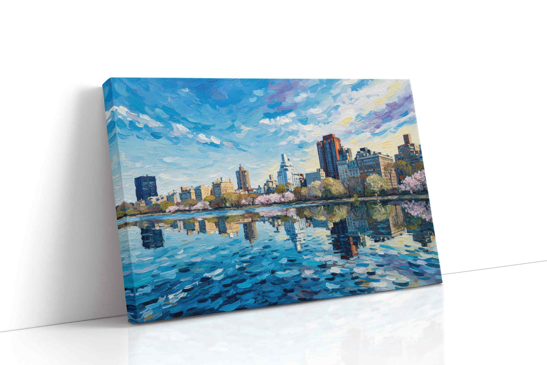 Reflections of a City Dream landscape canvas print gallery-wrapped landscape canvas studio shot