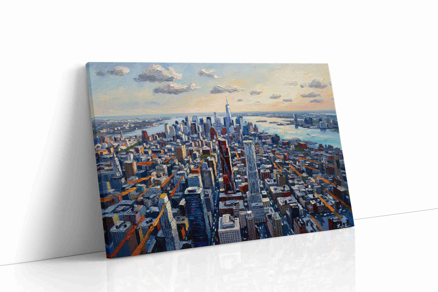 Skyline Symphony urban canvas print, gallery-wrapped, ready to hang