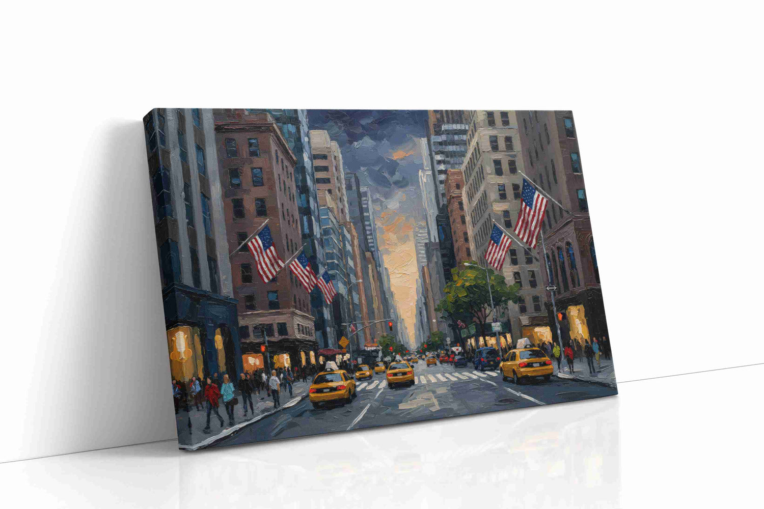 Skyline Symphony at Dusk urban canvas print, gallery-wrapped, ready to hang
