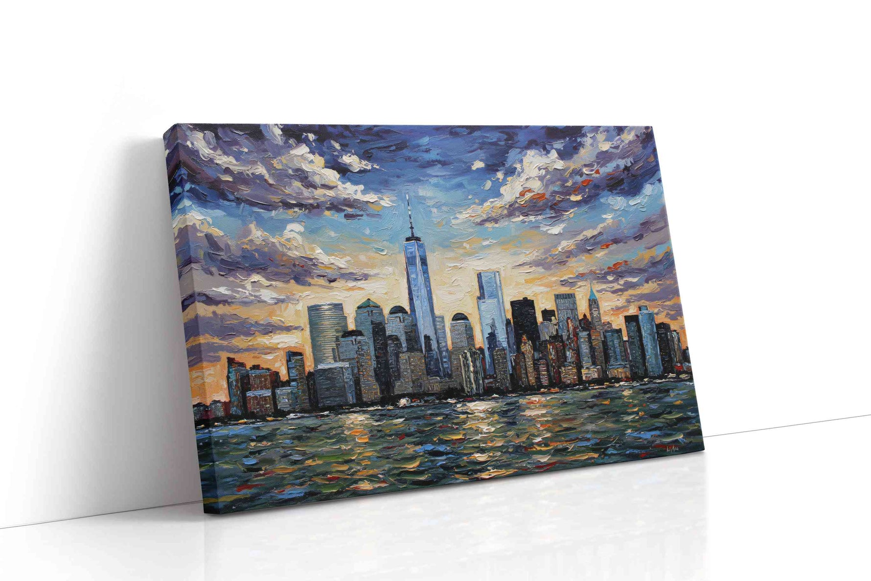 Skyline Symphony at Sunset urban canvas print, gallery-wrapped, ready to hang