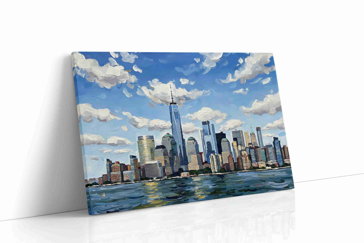 Skyscraper Symphony landscape canvas print, gallery-wrapped, ready to hang