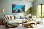 Skyscraper Symphony III urban canvas print, hanging on wall