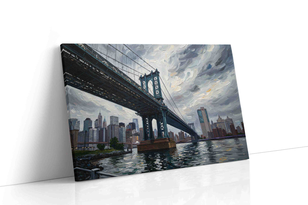 Skyward Steel Symphony urban canvas print, gallery-wrapped, ready to hang
