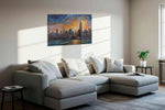 Sunset Symphony Over the Skyline urban canvas print, gallery-wrapped, ready to hang — view 2