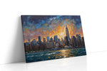 Sunset Symphony Over the Skyline urban canvas print, gallery-wrapped, ready to hang