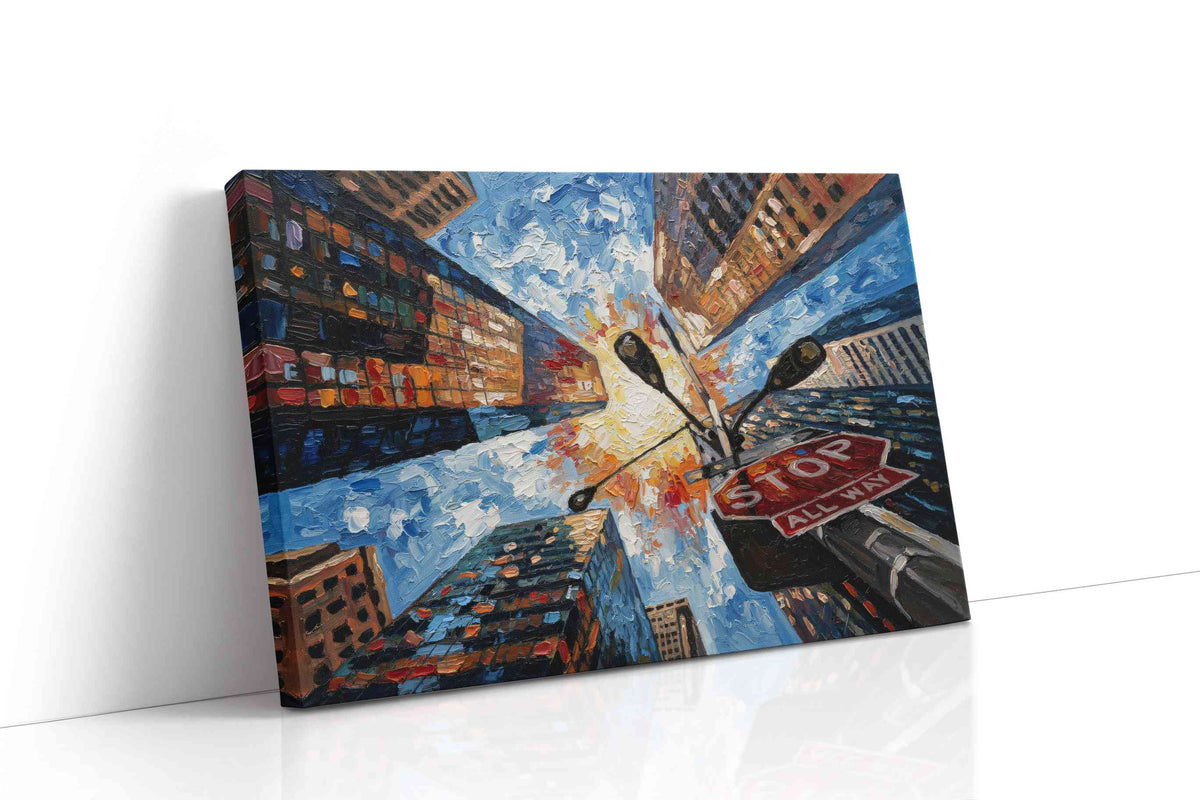 Urban Ascent urban canvas print gallery-wrapped landscape canvas studio shot