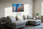 Vibrant Skyscraper Symphony – urban canvas wall art, gallery-wrapped, ready to hang