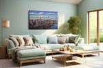 Vibrant Urban Symphony urban canvas print, hanging on wall