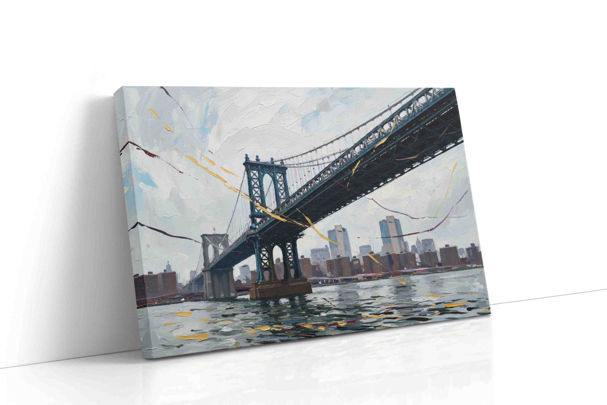 Whispers of the Steel Giant urban canvas print gallery-wrapped landscape canvas studio shot