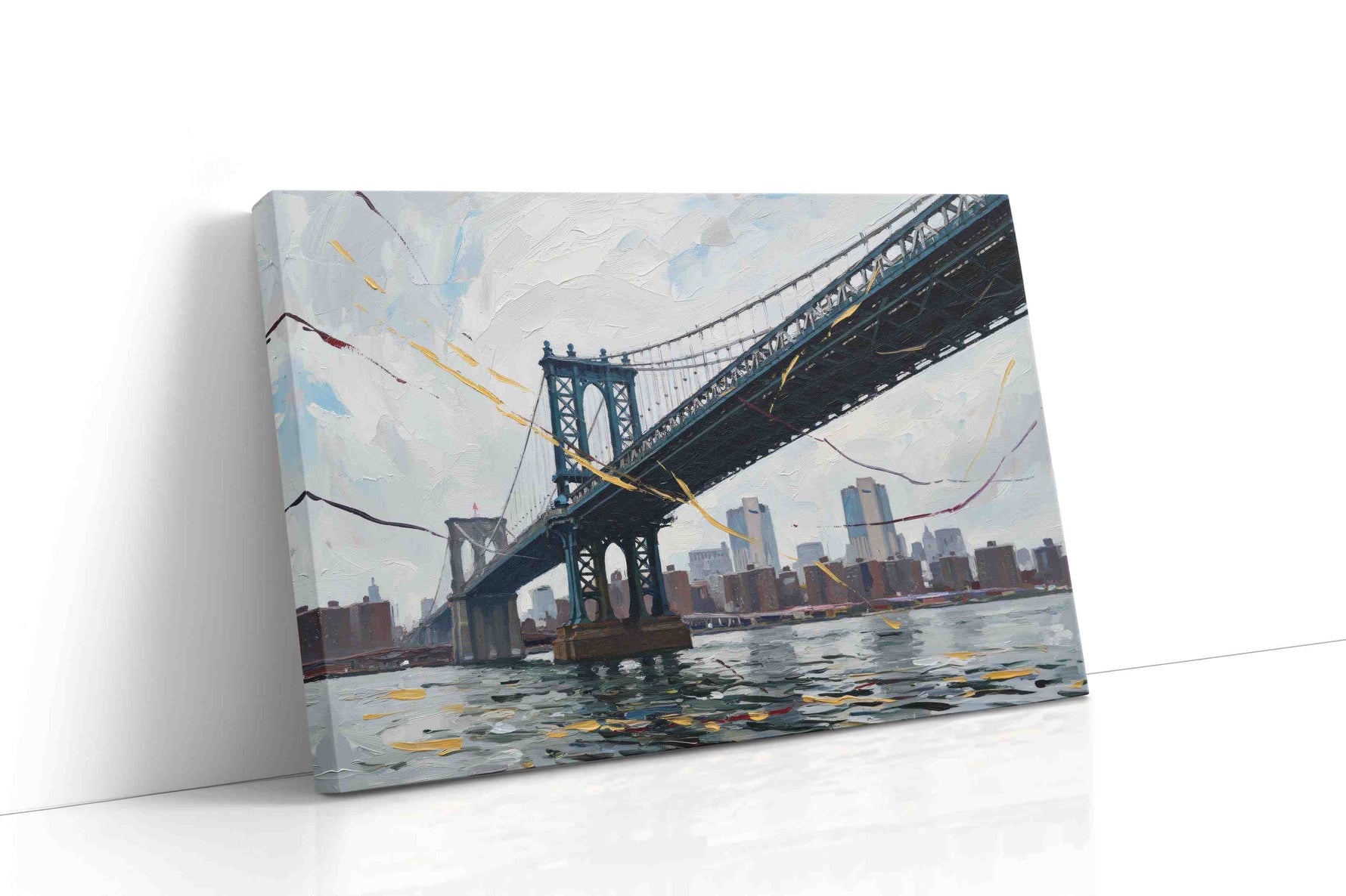Whispers of the Steel Giant urban canvas print gallery-wrapped landscape canvas studio shot