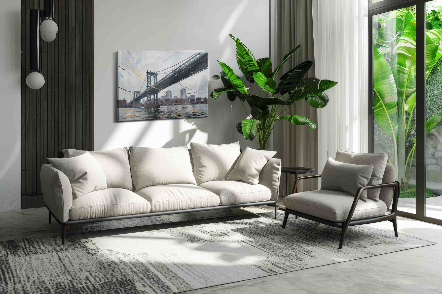 Whispers of the Urban River urban canvas print in a hung canvas mockup