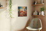Eloquent Spirits Symphony wine canvas print styled in a living room