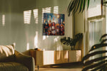 Eloquent Spirits Symphony wine canvas print, on wall, lifestyle preview