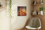 Ethereal Spirits Symphony wine canvas print, displayed in a living room