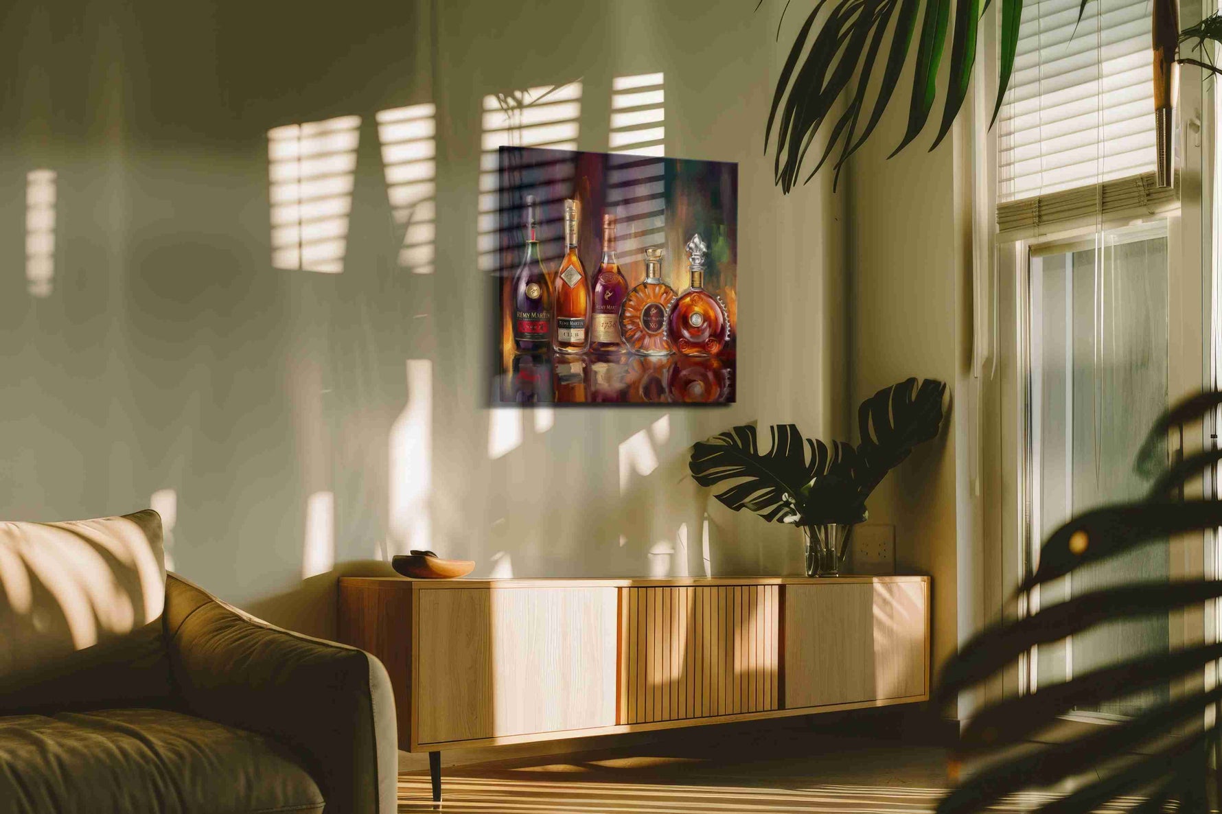 Ethereal Spirits Symphony wine canvas print, on wall, lifestyle preview