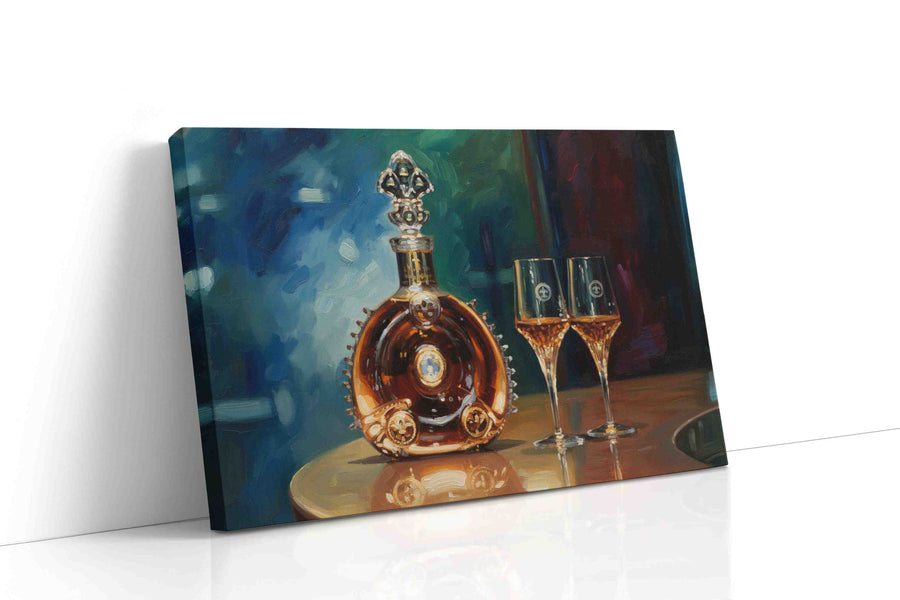 Opulent Elegance A Sip of Luxury wine canvas print, gallery-wrapped, ready to hang