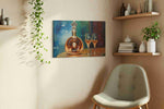 Opulent Elegance A Sip of Luxury wine canvas print, hanging on wall — view 2
