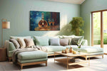 Opulent Elegance A Sip of Luxury wine canvas print shown in a wall scene