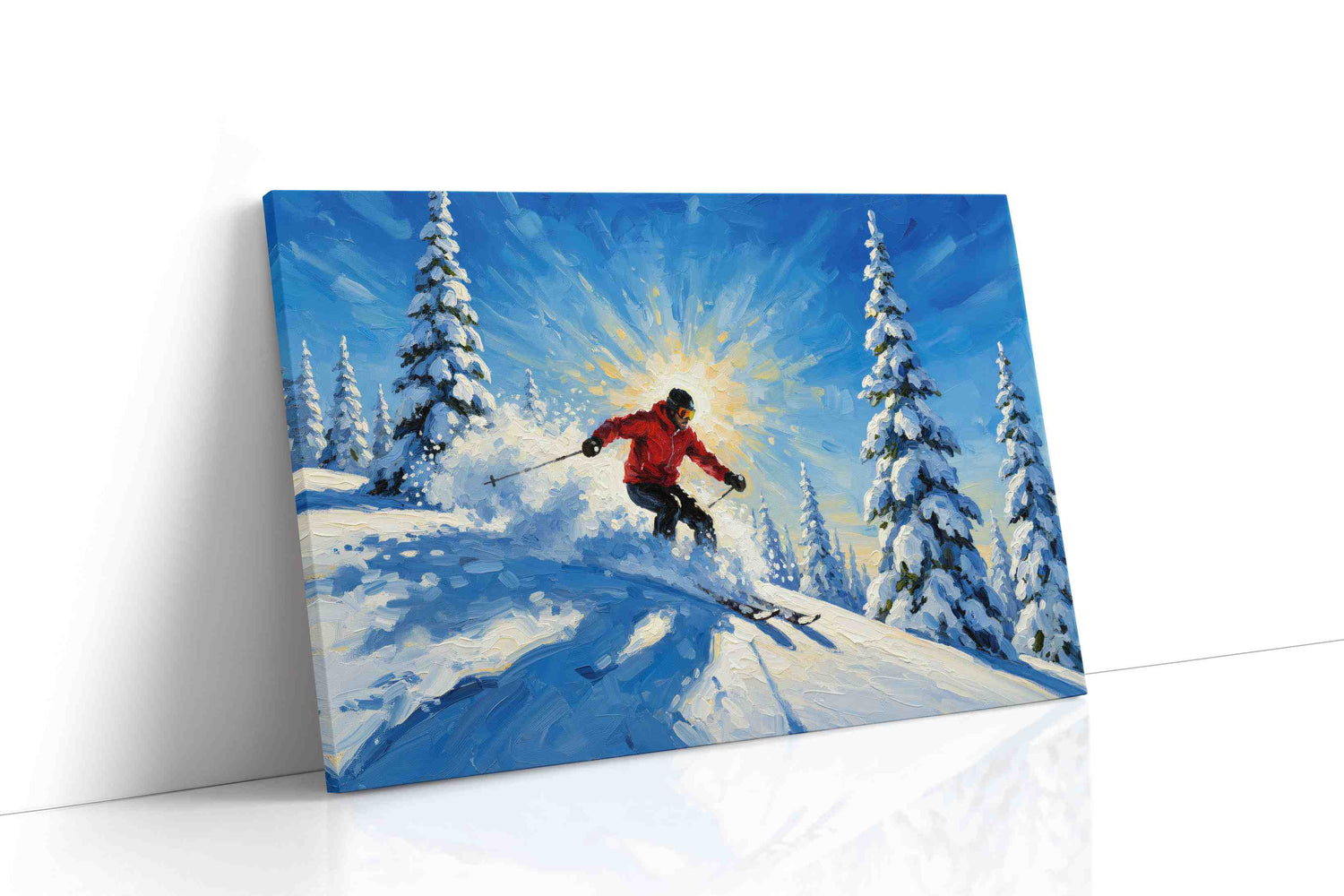 Glide Through Snowy Splendor sports canvas print, gallery-wrapped, ready to hang