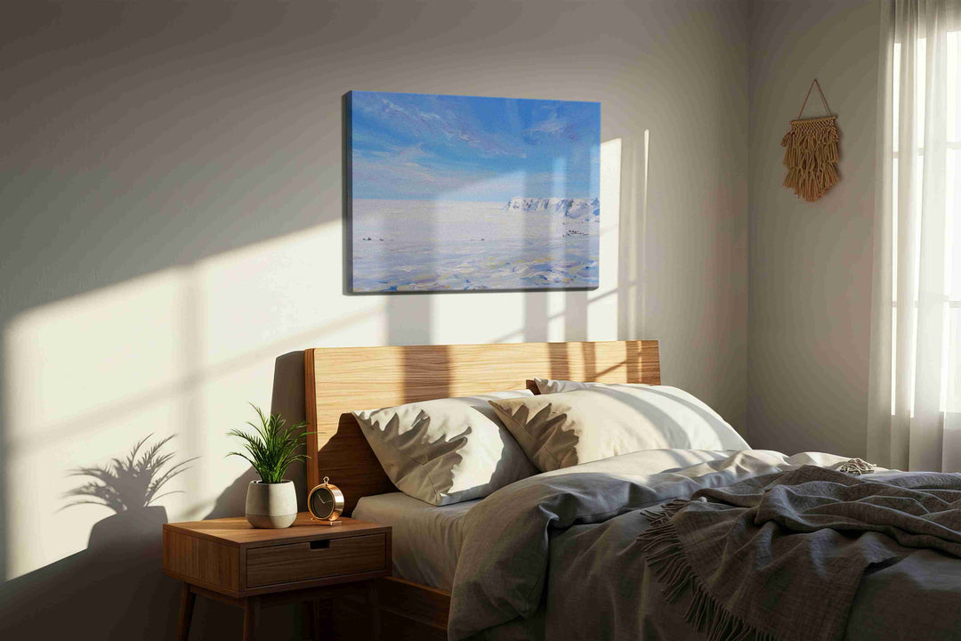 Whispers of Icy Horizons – winter canvas wall art, gallery-wrapped, ready to hang
