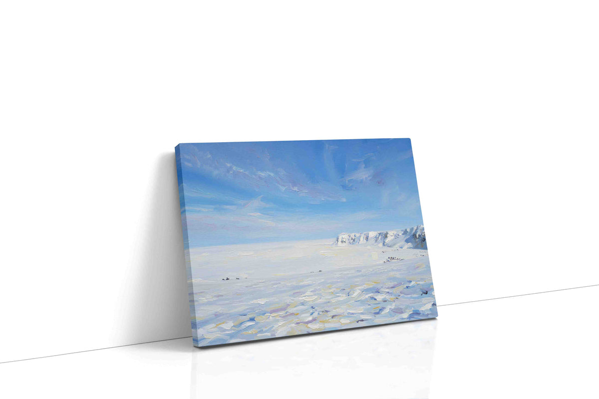 Whispers of Icy Horizons winter canvas print gallery-wrapped landscape canvas studio shot