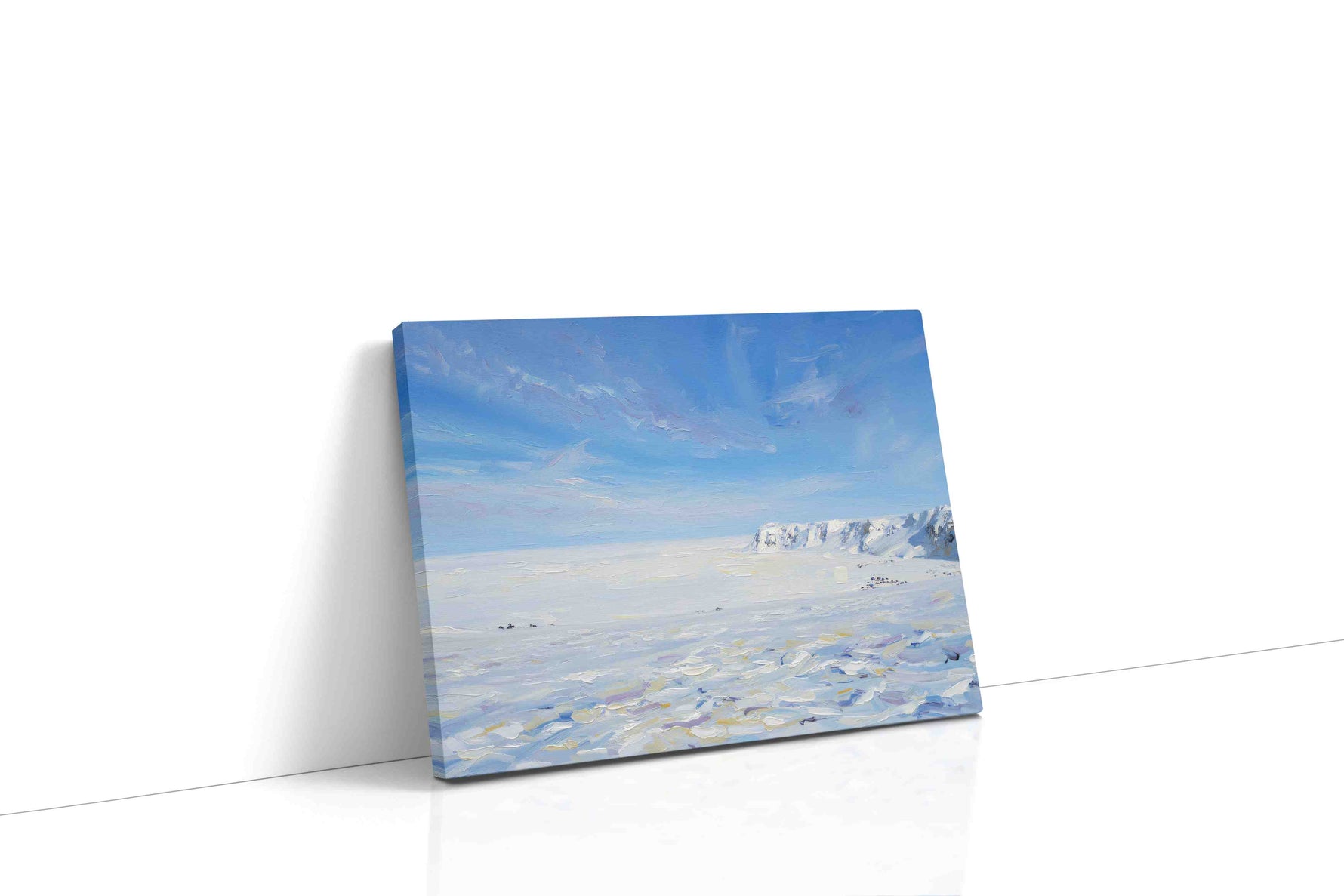 Whispers of Icy Horizons winter canvas print gallery-wrapped landscape canvas studio shot