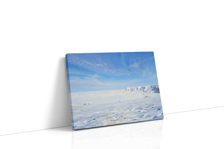 Whispers of Icy Horizons winter canvas print gallery-wrapped landscape canvas studio shot