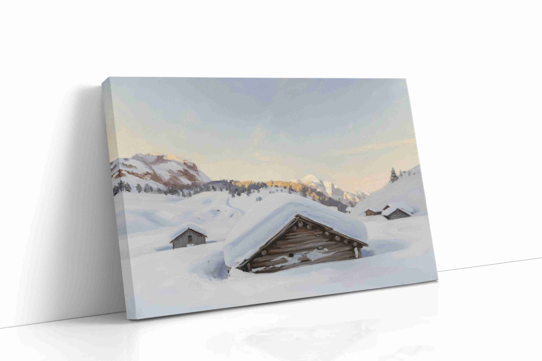Whispers of Winter Serenity II landscape canvas print gallery-wrapped landscape canvas studio shot