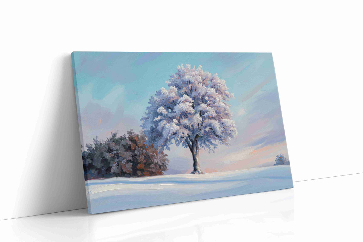 Whispers of Winter's Embrace landscape canvas print gallery-wrapped landscape canvas studio shot