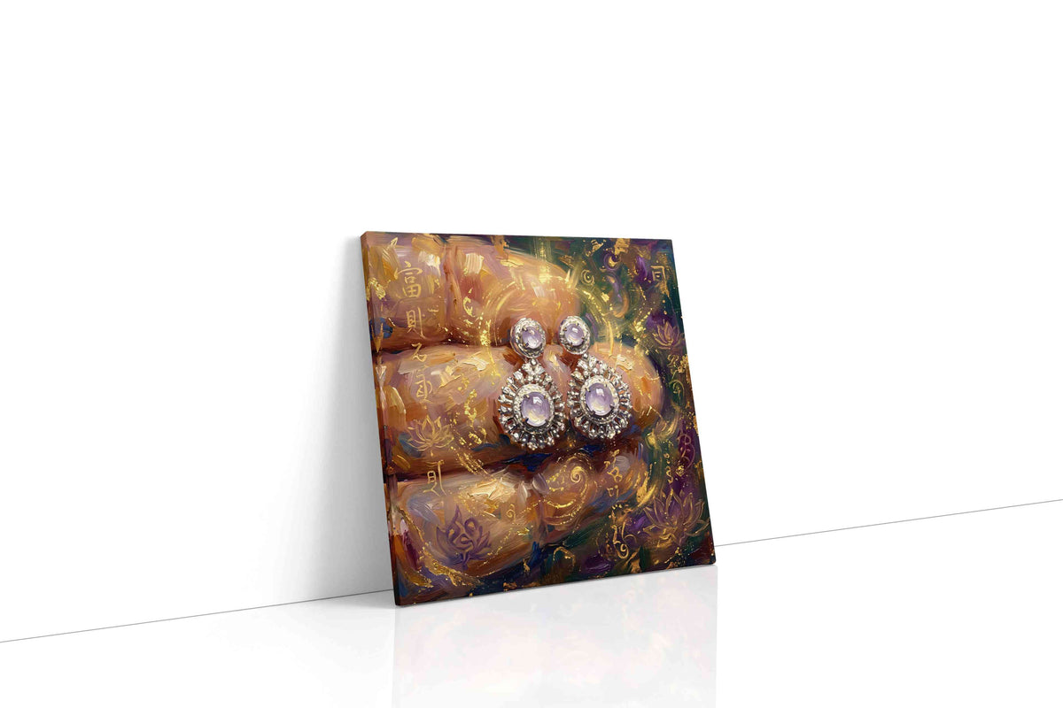 Whispers of Opulence fortune canvas print gallery-wrapped square canvas studio shot