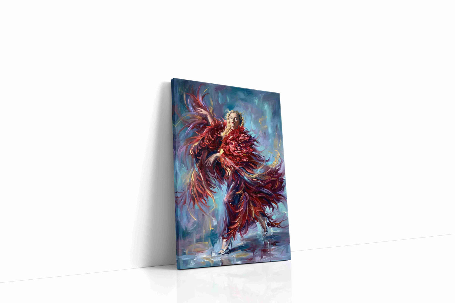 Dance of the Fiery Muse dancing canvas print, gallery-wrapped, ready to hang