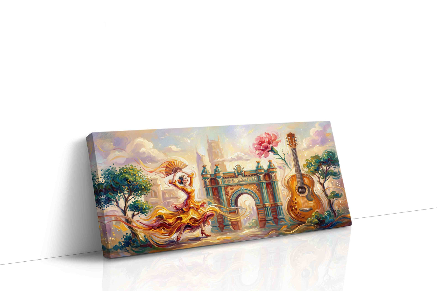 Dance of the Spanish Whirlwind dancing canvas print, gallery-wrapped, ready to hang