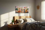 Dance of the Spanish Whirlwind dancing canvas print, displayed in a bedroom