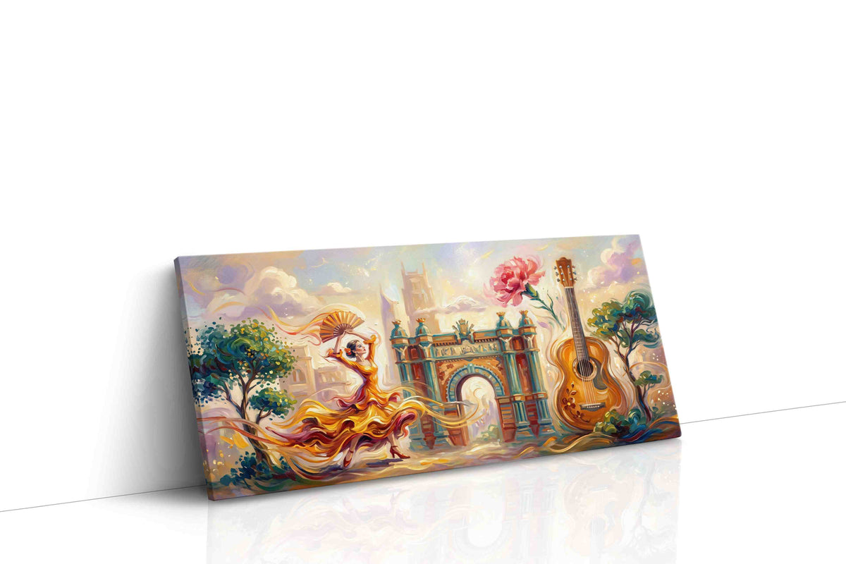Dance of the Spanish Whirlwind dancing canvas print gallery-wrapped landscape canvas studio shot