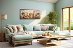 Dance of the Spanish Whirlwind dancing canvas print shown in a wall scene