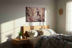 Dancing Through Time dancing canvas print, displayed in a bedroom