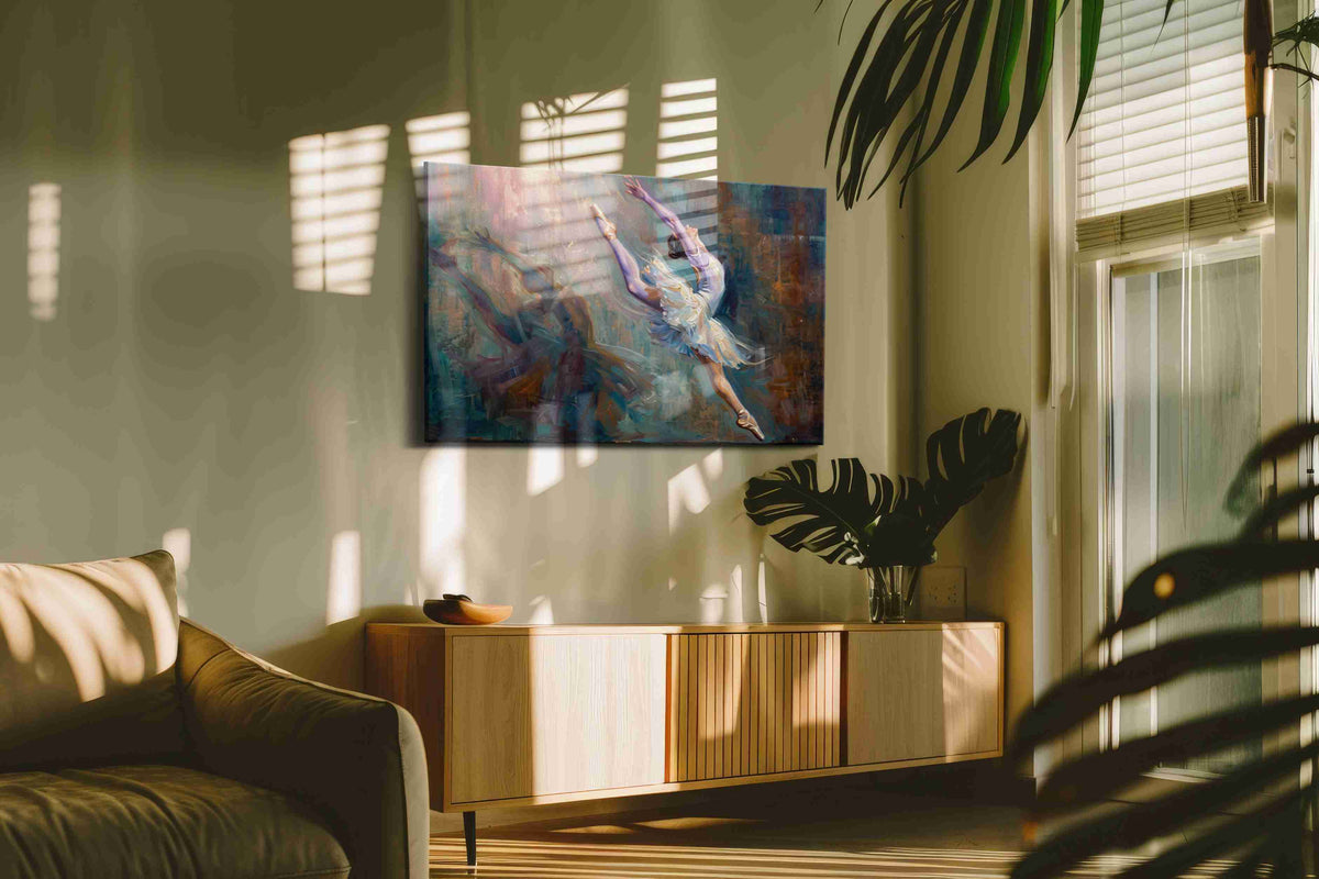 Ethereal Leap of Grace – dancing canvas wall art, gallery-wrapped, ready to hang