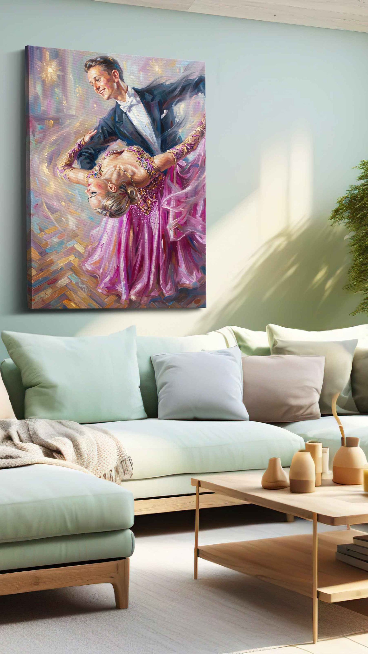 Waltz of Whispers – dancing canvas wall art, gallery-wrapped, ready to hang