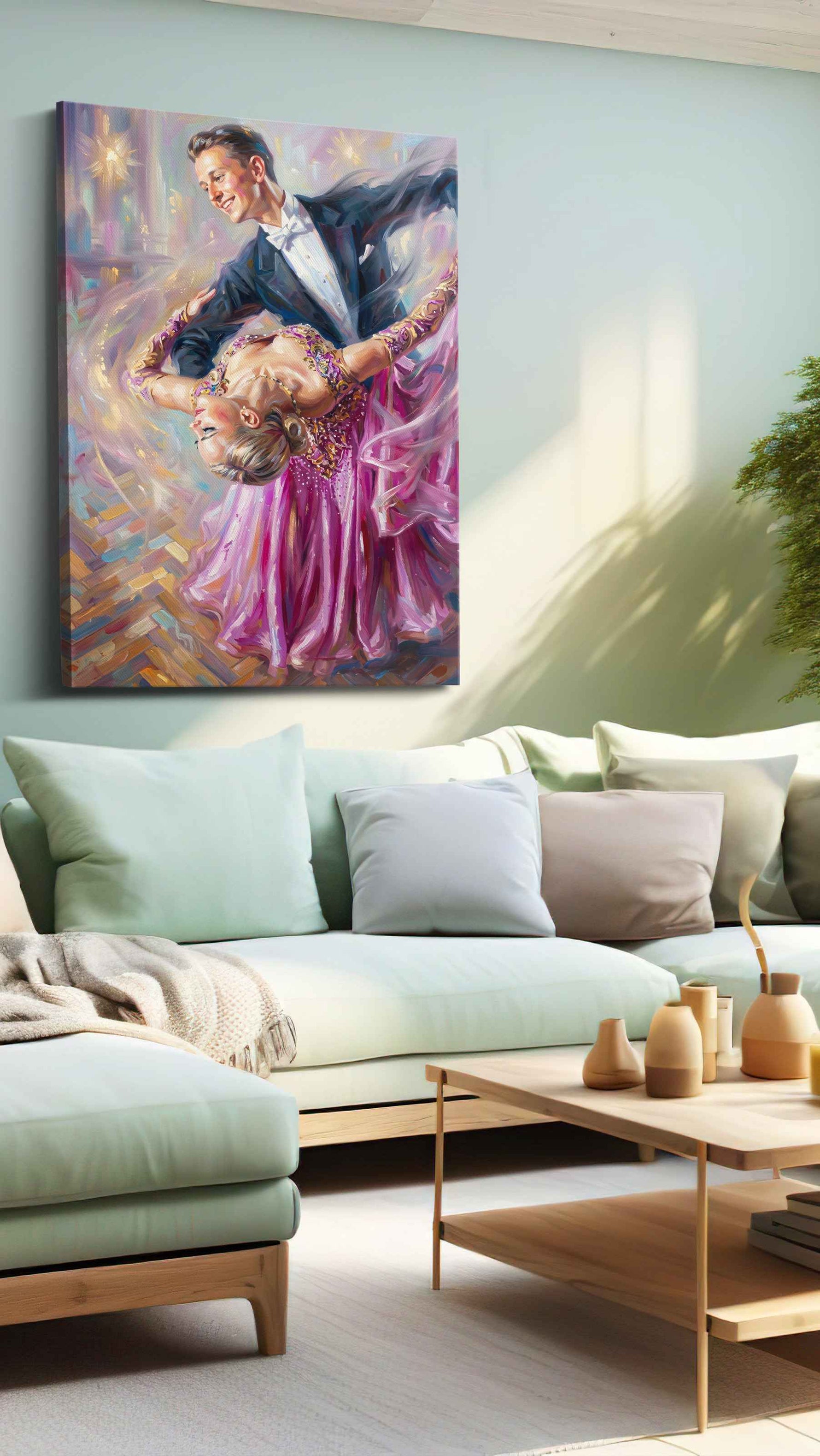 Waltz of Whispers – dancing canvas wall art, gallery-wrapped, ready to hang