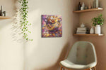 Cauldron of Endless Riches fortune canvas print styled in a living room