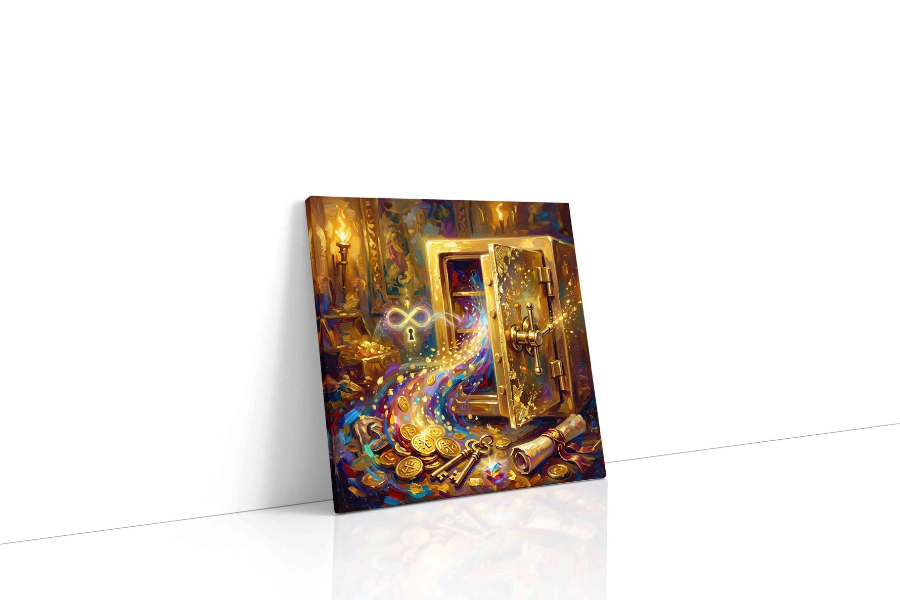 Infinity's Treasure fortune canvas print, gallery-wrapped, ready to hang