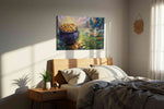 Luminescent Fortune's Cauldron fortune canvas print, displayed in a bedroom