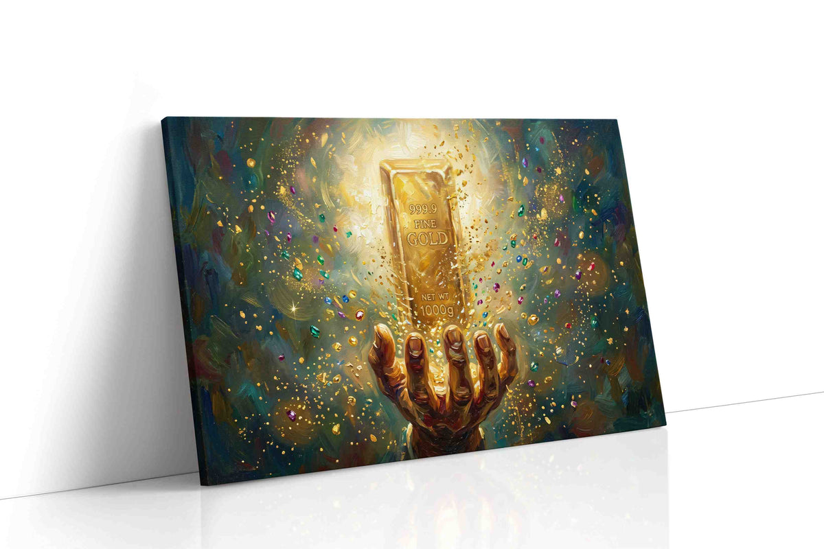 The Alchemist's Treasure fortune canvas print gallery-wrapped landscape canvas studio shot